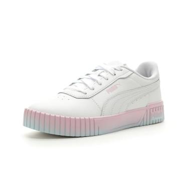 Imagem de PUMA Tênis feminino Carina 2.0 dégradé, Puma Branco-puma branco-pérola rosa, 11