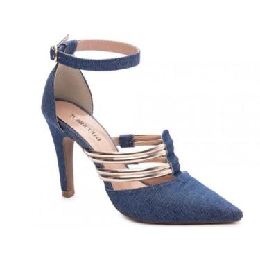 Imagem de Sapato Scarpin Azul Torricella Modelo 66082E