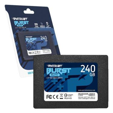 Imagem de SSD 240GB Patriot Burst Elite, Sata III 6Gb/s, Leitura 450MB/s, Gravação 320MB/s - PBE240GS25SSDR