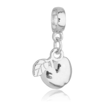 Imagem de Pingente Berloque Maça Fruta Pandora Banhado a Prata 925