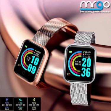 Imagem de Assista homens mulheres fitness sport smartwatch pulseira rastreador de atividade Monitor de frequência cardíaca conectar para Android Watch Smart Relógios inteligentes (ml Pink)