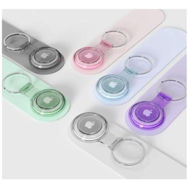 Imagem de Chaveiro para rastredor apple impermeável capa air tag, capa IPX8 para carteira, Bolsa, mochila, mala, bagagem, gato, cachorro, animais de estimação (Azul)