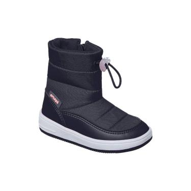 Imagem de Bota Infantil Feminina Ortopé Bliss Boot Detalhe Coração Glitter Marinho e Rosa