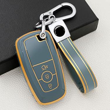 Imagem de Caso Chave Do Carro TPU, Apto Para Ford Fusion Mustang Explorer EcoSport Edge S-MAX Ranger Lincoln Mondeo F150 F250 F350
