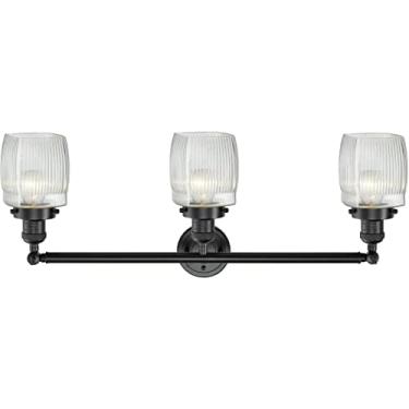 Imagem de Innovations 205-OB-S-G302-LED Luminária de banheiro regulável vintage com 3 luzes reguláveis, bronze polido a óleo