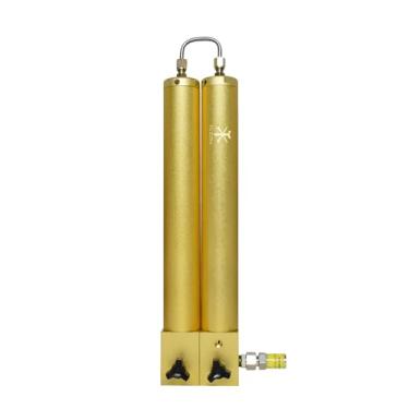 Imagem de TUXING Separador de água de óleo compressor Pcp 4500psi, com válvula anti-explosão, filtro de ar de filtragem de dois estágios para compressor de ar de alta pressão mergulho 408 mm x 100 mm ouro
