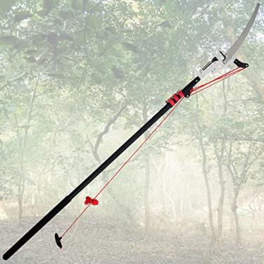 Imagem de Podador de árvores telescópico, serra de poste extensível, serra de poda de árvores de longo alcance para podar e aparar galhos e folhas