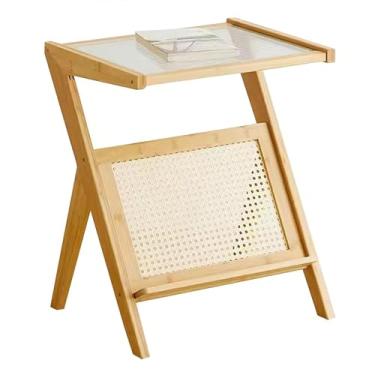 Imagem de Mesa Lateral De Madeira, Mesa Final Com Estrutura Estável, Mesa Lateral Para Espaços Pequenos, Mesa De Cabeceira Para Sala De Estar, Quarto E Escritório (Color : Style 3)