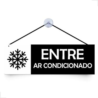 Imagem de Placa De Entre Ar Condiconado Para Porta de Vidro Comercio