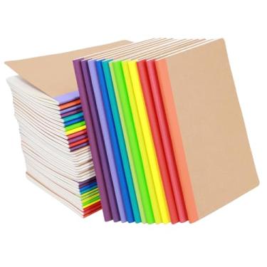 Imagem de Pacote com 48 cadernos Kraft, diários a granel para escrever, cadernos de papel em branco, caderno de 60 páginas, 21 x 13 cm, tamanho A5, conjunto de diário de viagem, para presentes, estudantes e