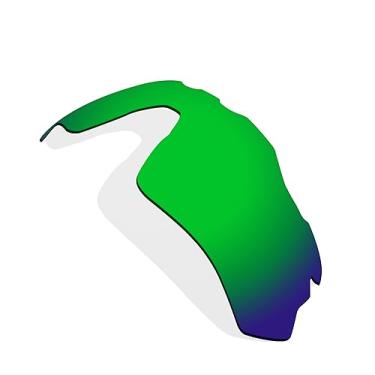 Imagem de Littlebird4 Lentes de reposição polarizadas de 1,5 mm para óculos de sol Oakley Radar EV Path OO9208 - várias opções, Espelho esmeralda, 38 millimeters