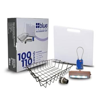 Imagem de Blue Coolers Kit exclusivo de acessórios para refrigerador (inclui divisória/tábua de corte, cesta, fechadura, luz e plugue) (kit de acessórios 100/110)