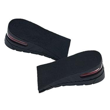 Imagem de Palmilhas de aumento de altura 2 camadas Air Up Shoe Lift Palmilha - 4,5 cm (1,8 polegadas) inserções de elevação de salto para homens e mulheres