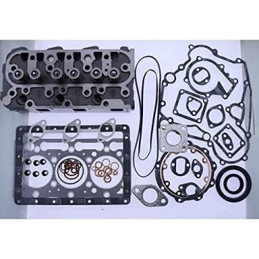 Imagem de YIHETOP Cabeça de cilindro completa + kit de junta completa compatível com motor Kubota D1005 B2100 B2301HSD B2320 B2601HSD B7500 B7510 BX2660 BX2670 BX2680 ZD326