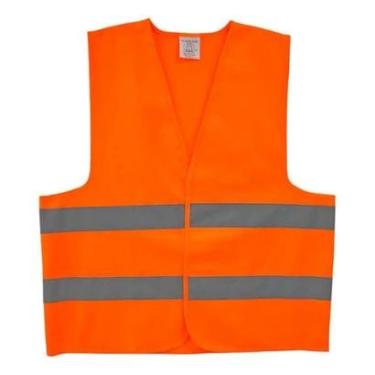 Imagem de Colete Segurança Refletivo Blusão Sinalização Laranja Neon-Unissex