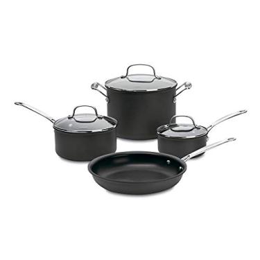 Imagem de CONJUNTO DE PANELAS CUISINART ANTIADERENTE ANODIZADO PRETO CHEF'S CLASSIC 7 PEÇAS 66-7P1