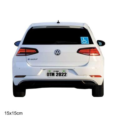 Imagem de Adesivo Sem Resina Cadeirante Porta Carro Casa Banheiro 15X15 Cm Azul