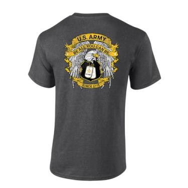 Imagem de Trenz Shirt Company Army Eagle Tags: Be All You Can Be Since 1775 Camiseta gráfica masculina de manga curta, Cinza mesclado, XXG
