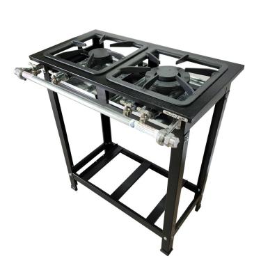 Imagem de Fogão Baixa Pressão Alcazon 2 Bocas 1 Dupla ACZ-002