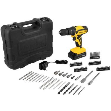 Imagem de Parafusadeira e Furadeira de Impacto Bivolt Automática com Bateria 12V Vonder Acompanha Acessórios