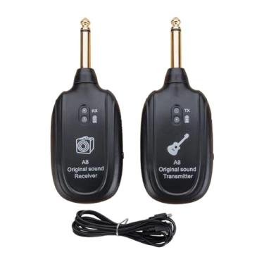 Imagem de Generic Receptor transmissor de áudio, receptor transmissor de guitarra sem fio, recarregável, equipamento de música, para baixo, guitarra elétrica, Embalagem de saco OPP