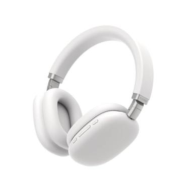 Imagem de Basike Fones de Ouvido Sem Fio, Headphone Bluetooth on-ear com Microfone, ANC Cancelamento do Ruído, Até 50 Horas de Música, HQ001B (Branco)