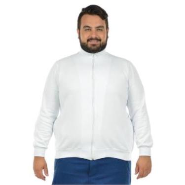 Imagem de Jaqueta moletom flanelado básica plus size masculina fenomenal Verde militar 50-Unissex