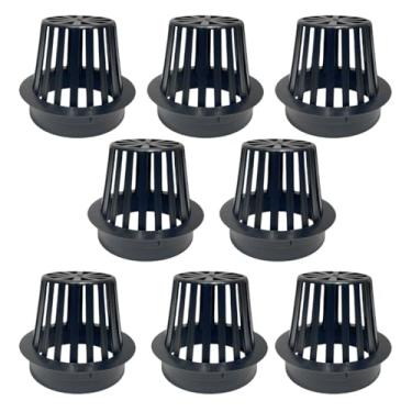 Imagem de kit 5 Ralo Abacaxi Plástico Anti Folhas e Anti Entupimento Para Calhas e Tubos Condutores de 100 Mm