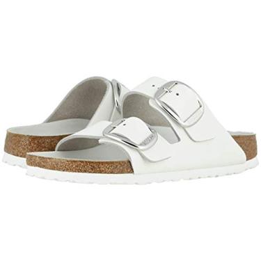 Imagem de Birkenstock Arizona Fivela Grande Couro Branco EU 41 (EUA Feminino 10-10,5) Regular, Branco, 10