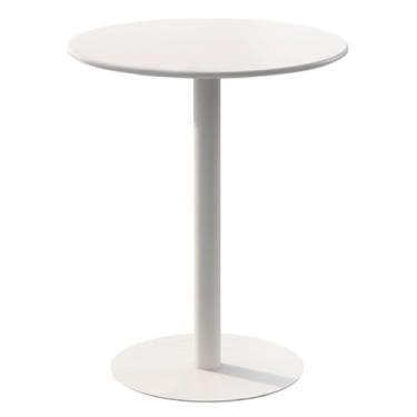 Imagem de Mesa de bar redonda de bistrô, mesa alta vermelha de 59,9 cm, mesa de centro de estilo moderno, mesa de balcão de café da manhã, mesas de pub bistrô com base estável antiderrapante, mesa de metal