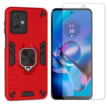 Imagem de Capa Case Anel Para Motorola Moto G54 + Pelicula Hidrogel - GR Global 