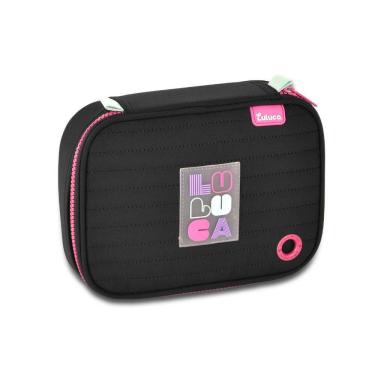 Imagem de Estojo Box Luluca Meninas Pandinha Escolar 36 Elásticos