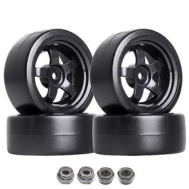 Imagem de Hobbypark 12mm Hex 1/10 RC Drift Tires Hard Plastic and Wheels for Tamiya HPI Traxxas Kyosho Redcat HSP 1:10 Scale RC Drift Car Drifting (Set of 4)