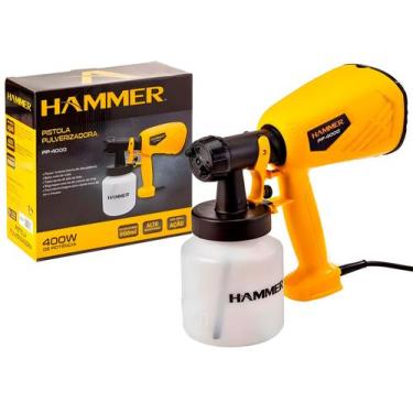 Imagem de Pistola Pintura Pulverizadora Tinta Com Bico Tripla Ação 110V - Hammer