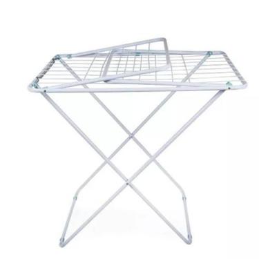 Imagem de Varal De Chão Maxi Com Abas Em Aço - MOR, Com abas, Branco