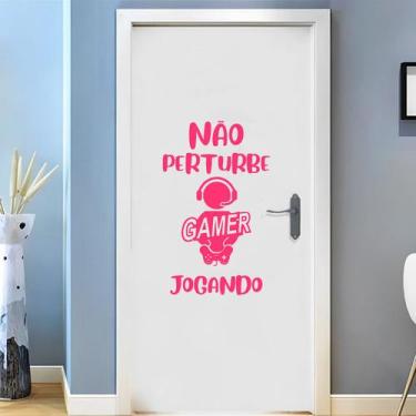 Imagem de Adesivo Não Perturbe Gamer Decoração Casa, Quarto, Sala e Porta - Impr