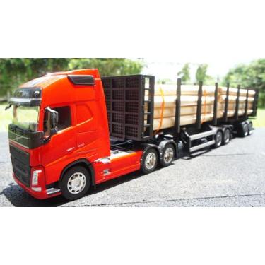 Imagem de Conjunto Bitrem Grade Baixa 3x3 Escala 1:32 Volvo FH500 - Diesel Minia