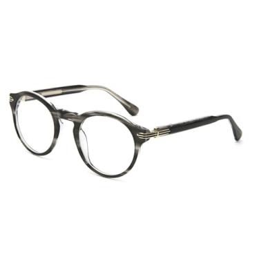 Imagem de VFDHN Armação de óculos retrô masculino feminino vintage redondo, 2, tamanho único