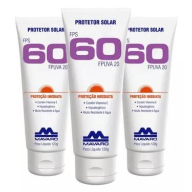 Imagem de KIT 3 Protetores Solares Fps 60 Bisnaga 120g Mavaro