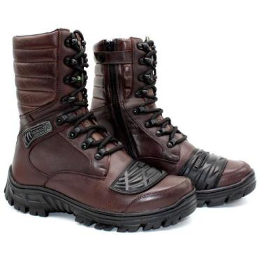 Imagem de Coturno Cano Alto Couro Trabalho Segurança EPI Conforto - BM Brasil, C