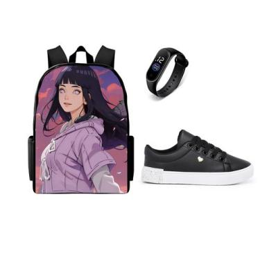 Imagem de Mochila Escolar lançamento Mais Relogio Digital E Tenis Infantil Femin