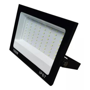 Imagem de Kit 2 Refletor Holofote Led 100w Branco Frio 6000k Bivolt - Bela Home