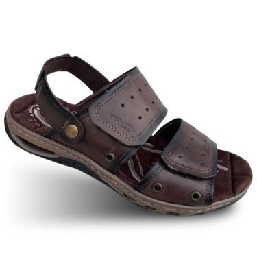 Imagem de Sandália Masculina Anatômica em Couro Pegada 131668 Original, 131668, 