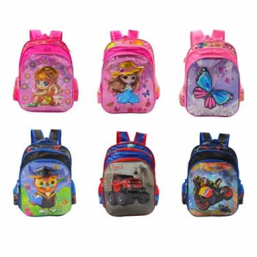 Imagem de Mochila Escolar Infantil Feminina Masculina 3D WL-C143 - Mimi, 1