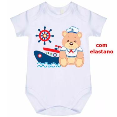 Imagem de body bebê navio urso marinheiro cód 1464 - nick aloha, Branco, G