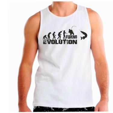 Imagem de Camiseta regata masculina pescador pescaria peixe pesca - Dogs, Branco