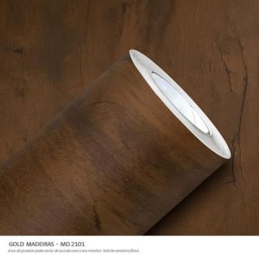 Imagem de Papel de Parede Adesivo Lavavél Gold Vinil Madeira Demolicao 1,00 X 0,