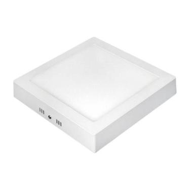 Imagem de Painel LED Quadrado Sobrepor Taschibra LUX 3000K 6W Branco