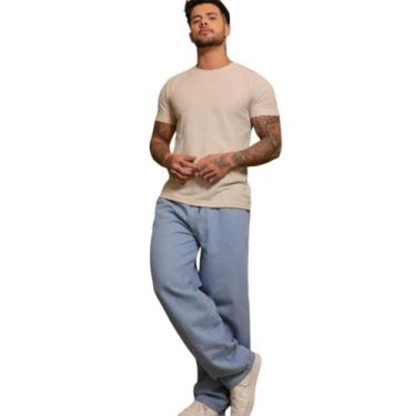 Imagem de Calça Jeans Clara Balão Original Masculino - Volgue, Jeans claro, G