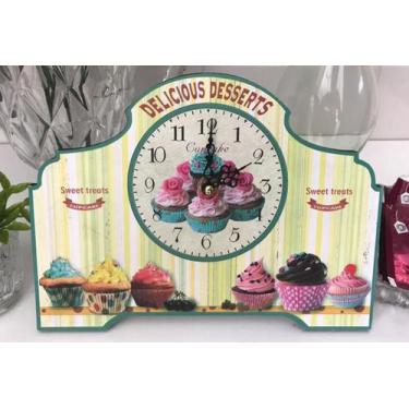 Imagem de Relógio de mesa decorativo cupcake  - PRADO
